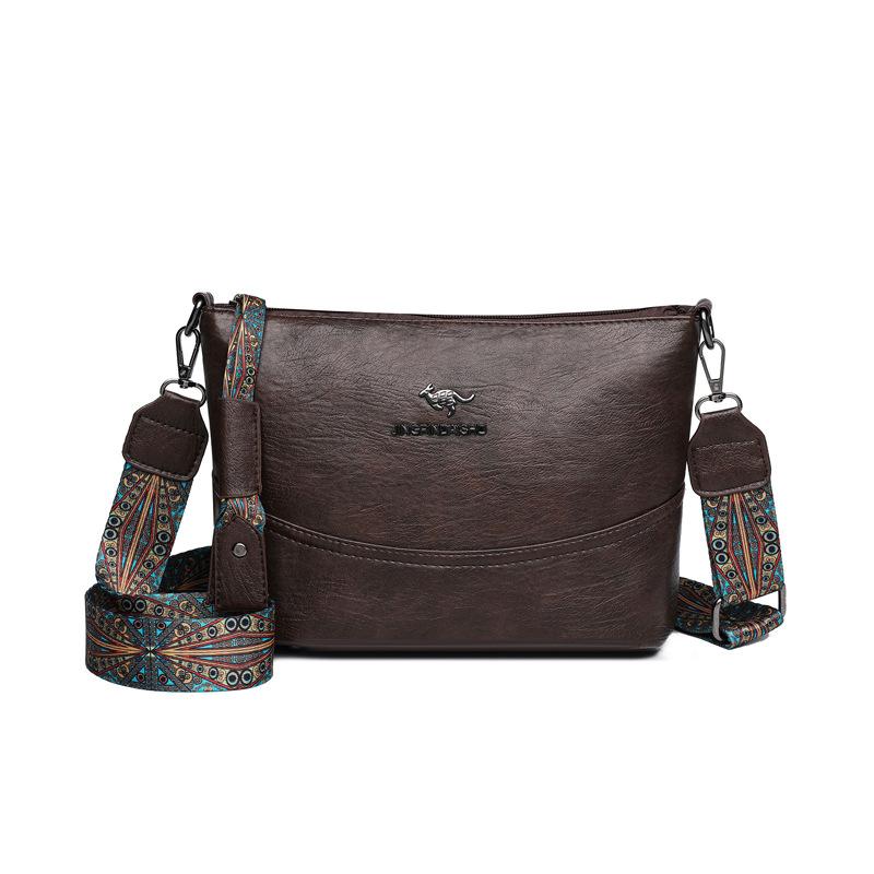 Retro Soft Leather Crossbody Bag Simple Bucket Bag Large-capacity Single-shoulder Bag KTB 1560₽