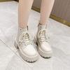 Women's short boots 2026 new thick soled height increasing versatile and plush warm boots