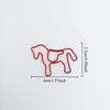 20pcs Colorful Horse Design Metal Paper Clips Creative Animal Shaped Bookmark Binder Clips for Teachers Office School Supplies
