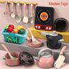 Kids' Cross-Border Play Kitchen Set with Cutting Vegetables & Fruit