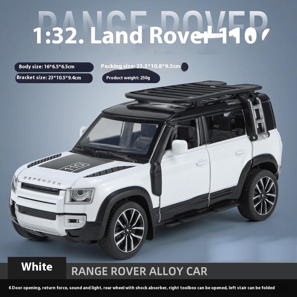 

1:32 Land Rover Defender 110 Сплав Металлическая Модель Автомобиля Литой Автомобиль Игрушки Аксессуары для Интерьера Украшения Праздничные Подарки для Парня белый