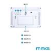 MAG Digital Clock with Thermometer and Hygrometer Simple and Easy to Read Design for Living or Wall Display x 14cm White View Square Noah Precision