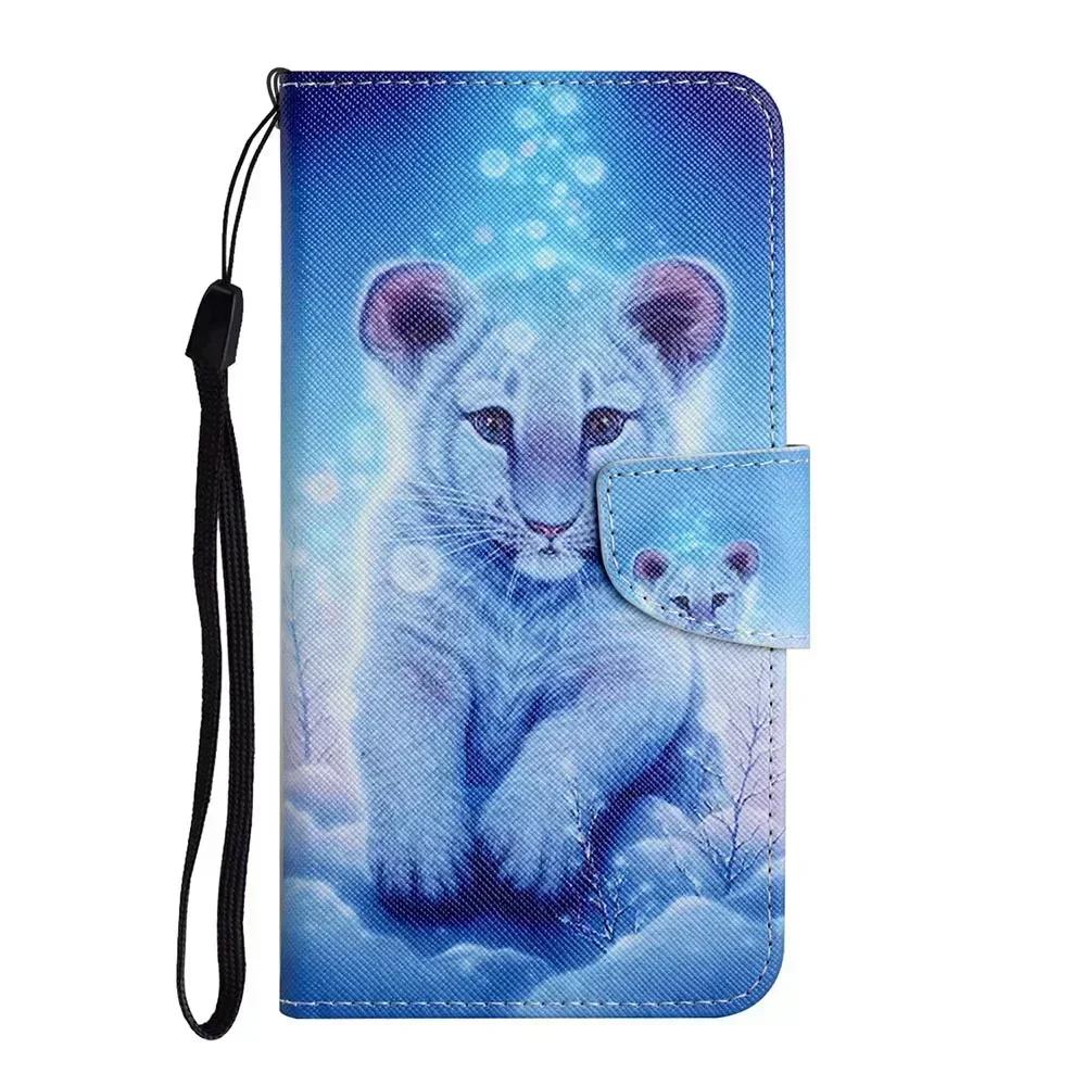 Leather Flip Phone Case For Samung Galaxy A10S A20S A20E A20 A30 A21S A22 A23 A24 A25 Flower Painted Wallet Card Holder Cover