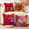 DOG MAN Anime Cushion Cover Soft Plush Fabric Double-Sided Printed Sofa Cushion Cover for All Seasons Home Decor Gift