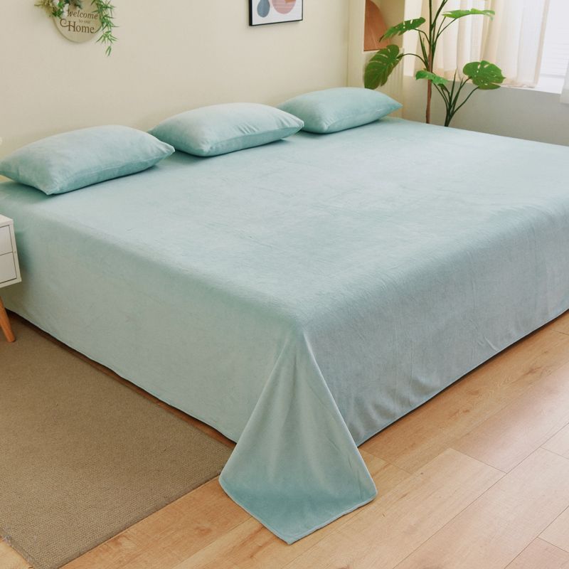 Зимняя теплая толстая плюшевая бархатная плоская простыня — фото 10