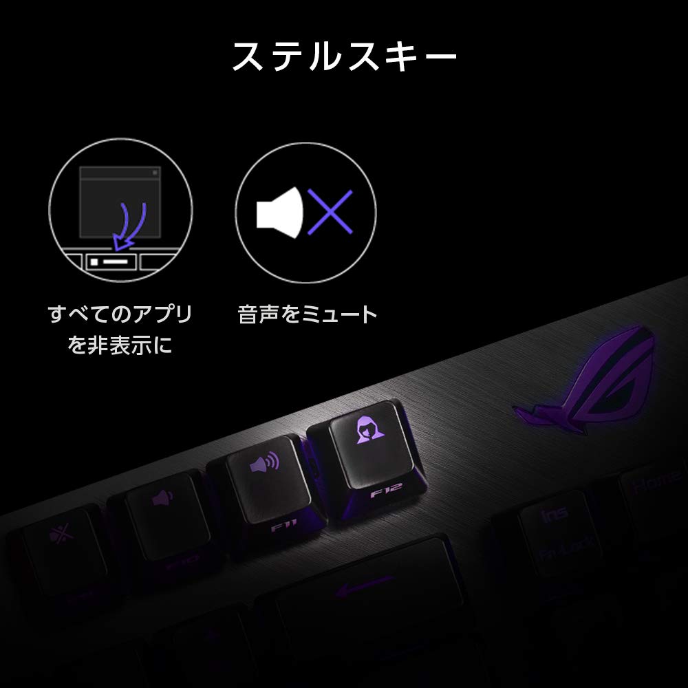ASUS USB Gaming Keyboard X802 STRIX SCOPE Quick Toggle Switch TKL/SV/JP FPS-oriented [Silver Axis]