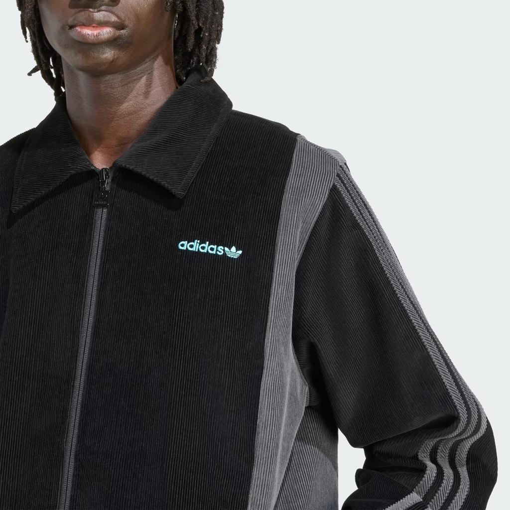 adidas Originals Solid Color Simple Polo Collar Long Sleeve Jacket Men Jacket JX3085