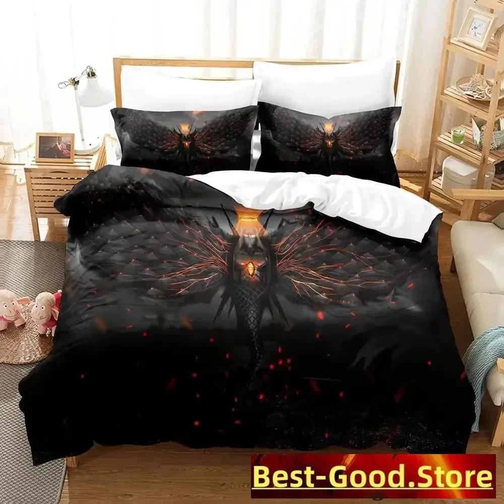 Demon Monster Satan Bedding Set Single Twin Printed Bed Set With Pillowcase Bed Duvet Cover Single Double Queen Super King Size