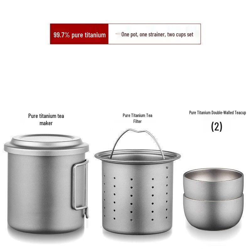 Anmu Hao Pure Titanium Portable Outdoor Tea Set
