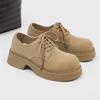 New men's tooling casual big head leather shoes niche low-top thick-soled heightening men's shoes Z117