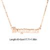 Vintage Letter Constellations Theme Zodiac Necklace DIY Chic Delicate Jewelry Chain Pendant for Lover Festival Gifts Rose Gold
