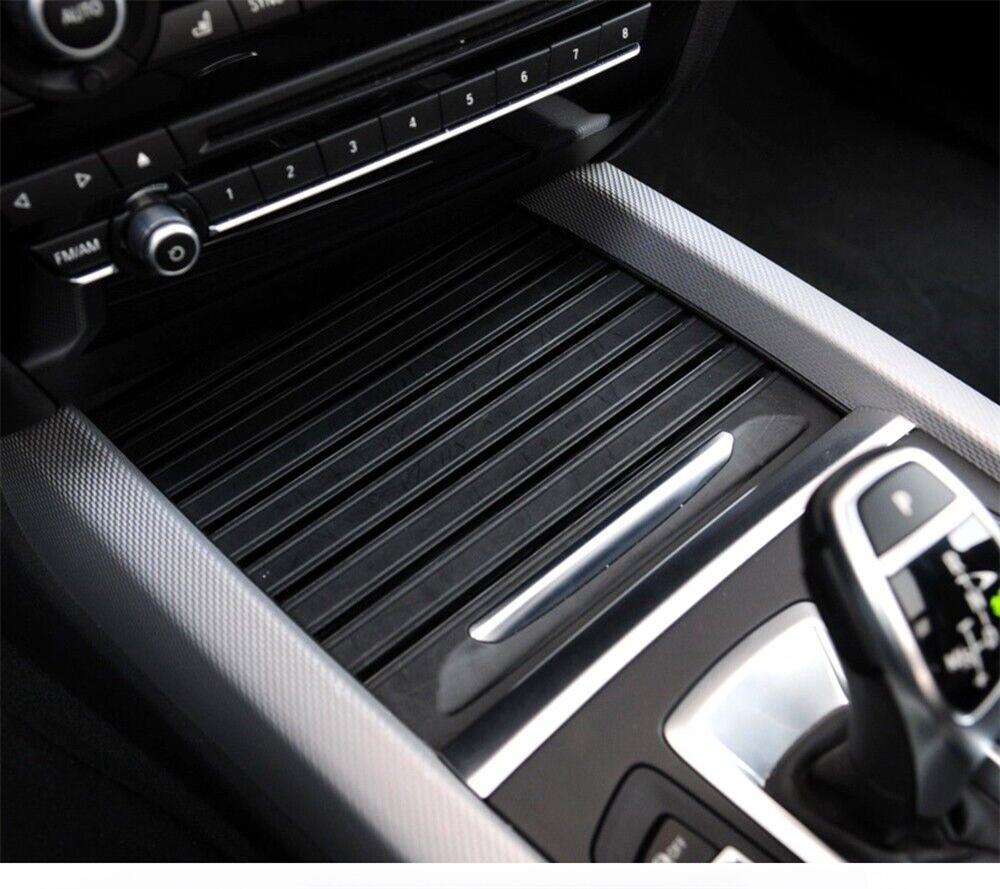 Center Console Cup Holder Tray Roller Blind Cover For BMW X5 X6 F15 F16 2014-19