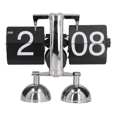 Flip Clock Quartz Movement High Accuracy Retro Style Stainless Steel Simple Operation Quartz Clock