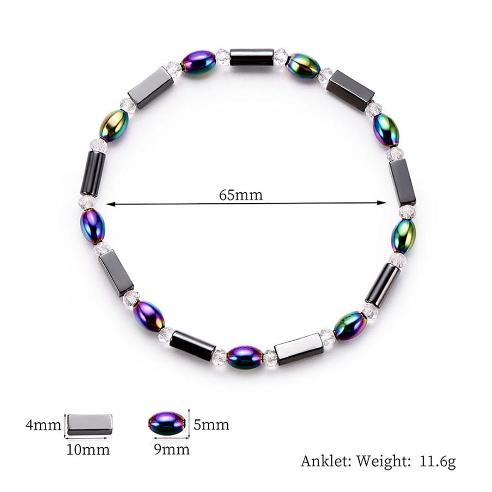 4Pcs Fashion Magnetic Materials Hematite Foot Chain Women Jewelry