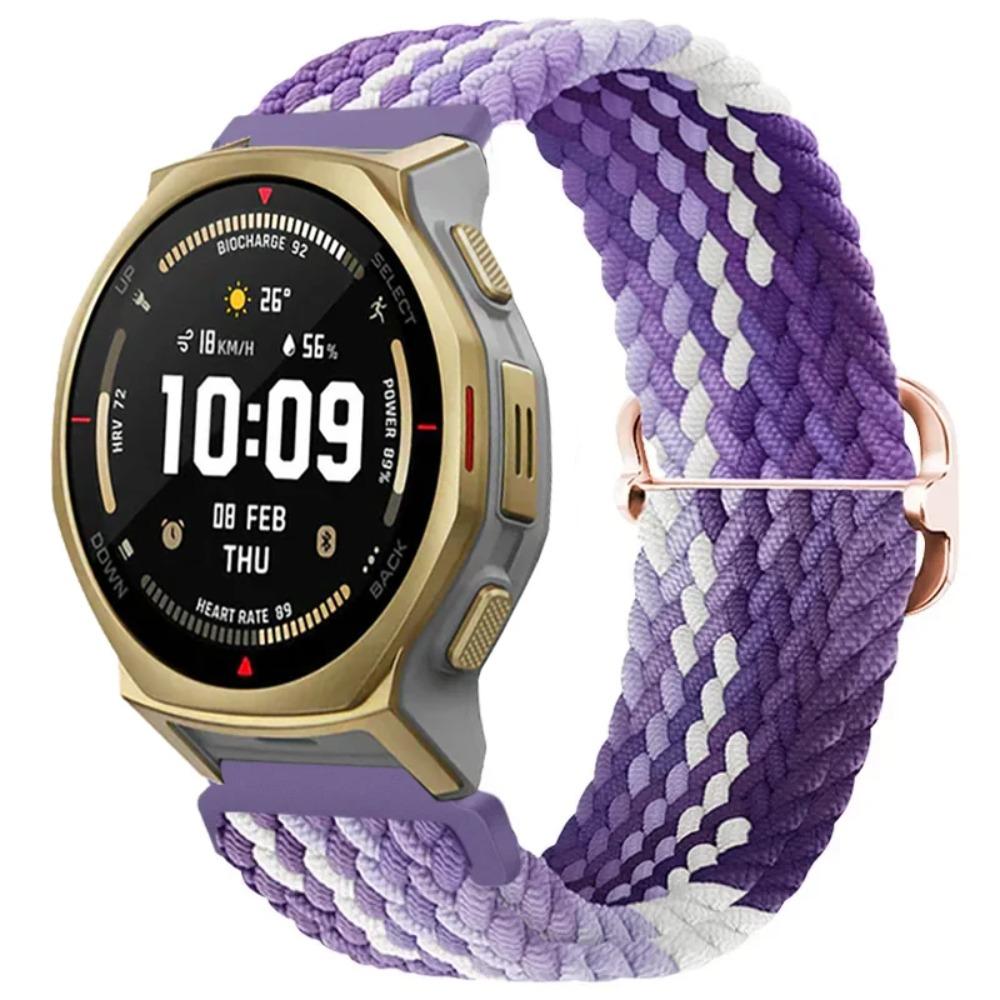 20/22mm Nylon Braided Strap For Amazfit T-Rex3 Pro 44/48mm/Helio Comfortable Band Huawei Watch 5/4 GT6-5-4 Pro 46mm Accessories