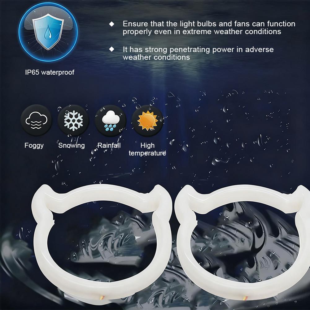 Car Headlight Demon Style Heart LED Angel Eye Ring  APP Control RGB Color Changing DRL for Car Headlight Modification