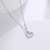 Ciondolo Cuore d'Amore Vuoto Collana in Acciaio Inossidabile Tre Modelli Gioielleria Minimalista Per San Valentino