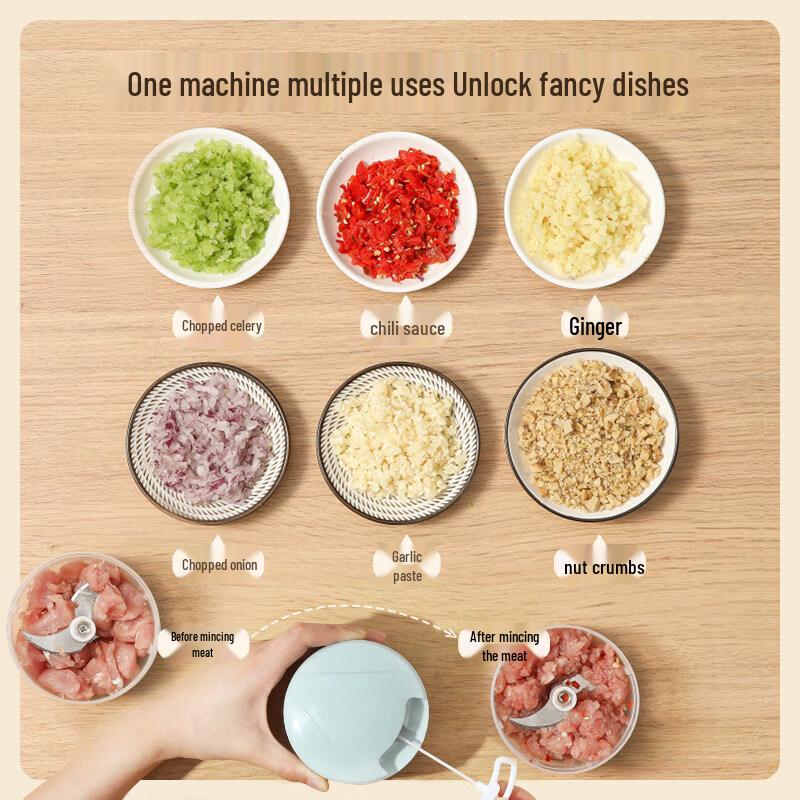 ZISIZ Manual Garlic Chopper and Mincer