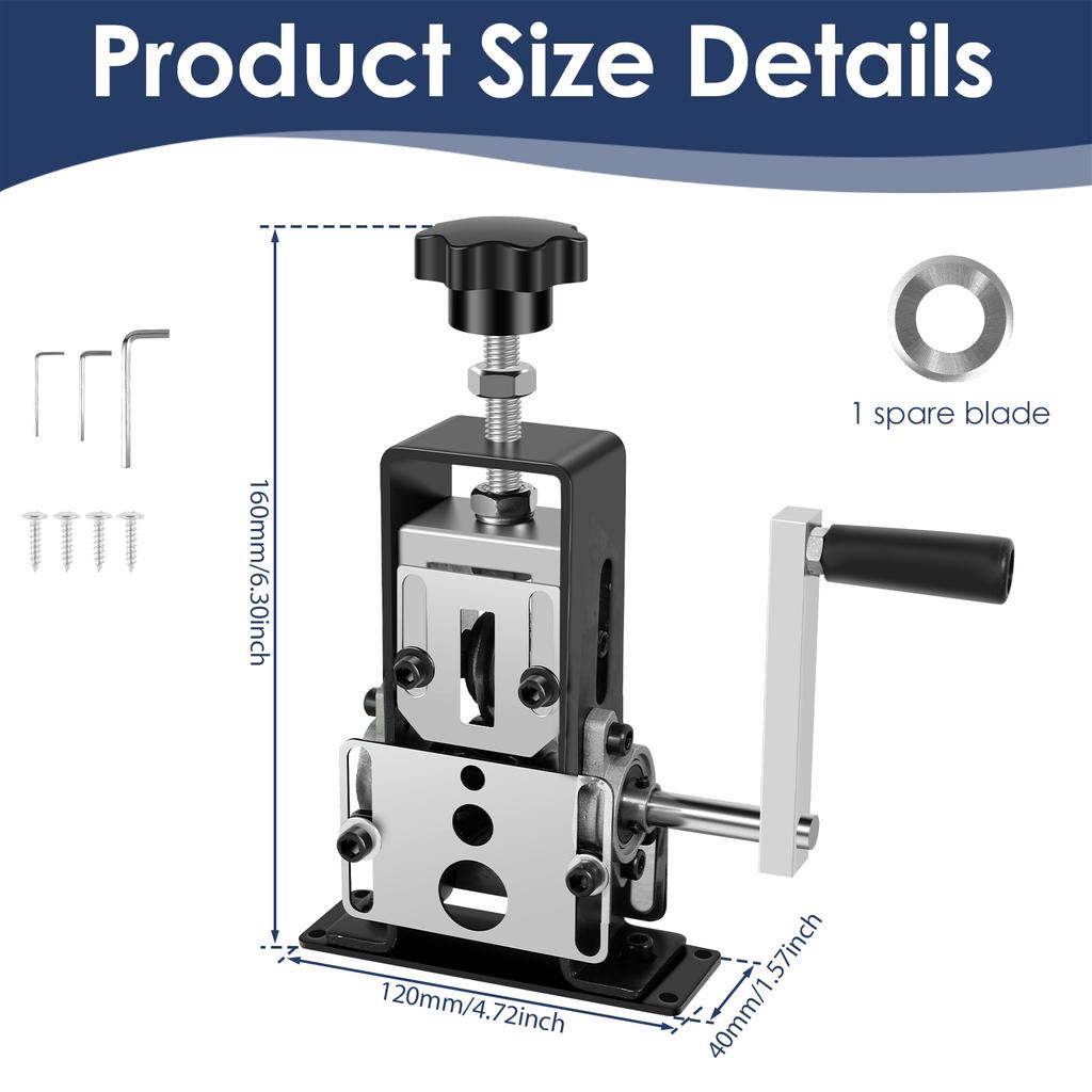 Portable Wire Stripper Manual Wire Stripping Tool 1-25mm Cable Peeling Machine Drill Powered Wire Stripper for Home Garage Work