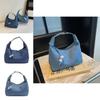 Trendy Urban Chic Women's Handbag 2024 Stylish Summer Quilted Blue Fabric Bag