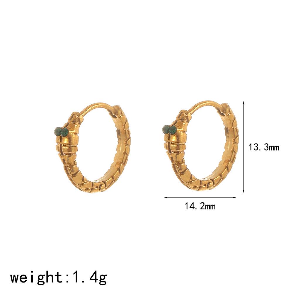 Retro Gold Stainless Steel Butterfly Flower Earrings