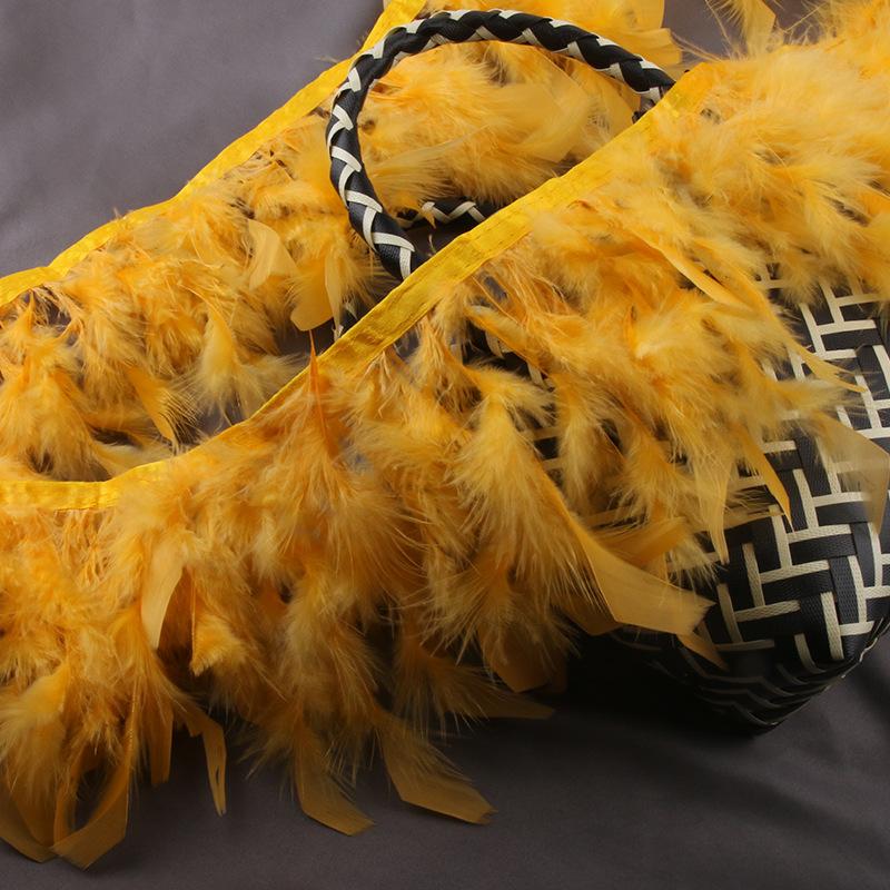 

Diy Feather Turkey Feather Fire Flake Feather Jewelry Stage Performance Clothing Handmade Decorative Materials золотистый