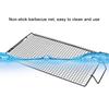Portable Handle Iron Non-Stick BBQ Rack Barbecue Mesh Grill Net for Outdoor BBQ Party Camping