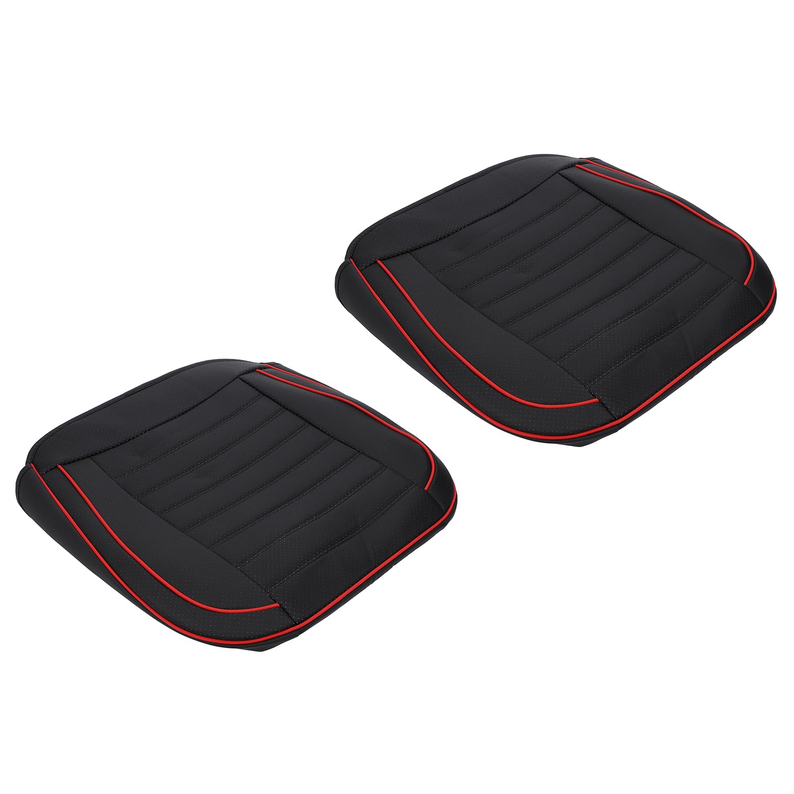 

LUCKLINK Car Seat Synthetic Universal Set of Driver and Passenger Black and for Standard and Light Cars Covers, Waterproof, Leather, Fit,