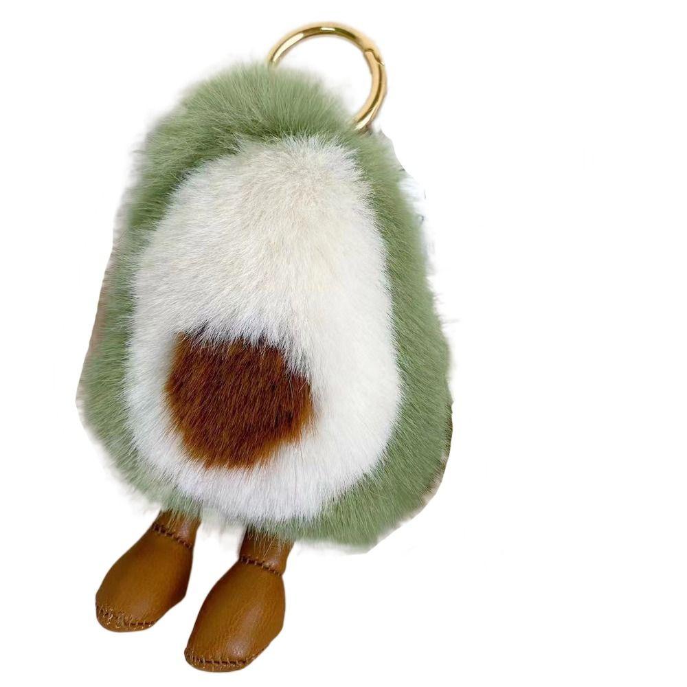 

Ball Toy Metal Ring Avocado Hanging Doll Model Women Bag Pendant Key Holder Korean Style Key Chain leather legs