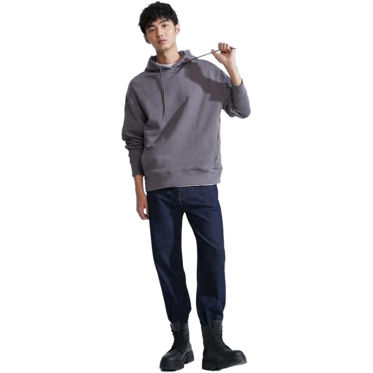 Calvin Klein Minimalist Series Unisex Printed Hoodie Unisex hoodies Titanium-Purple Gray 40960ST