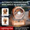 6000mAh Outdoor Camping Fan with LED Lights 100-speeds Wind Adjustable Automatic Oscillating Head Rechargeable Home Desktop Fan