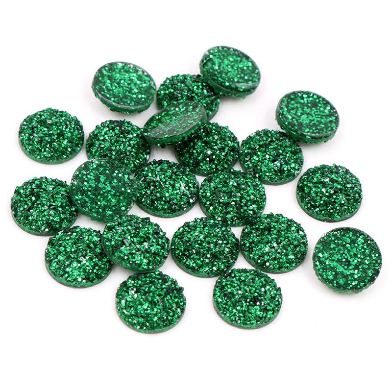 40 Stück/Los 8mm 10mm 12mm Mixfarben Druzy Naturstein Konvex Flachrücken Harz Cabochons DIY Schmuckherstellung Zubehör Zubehör