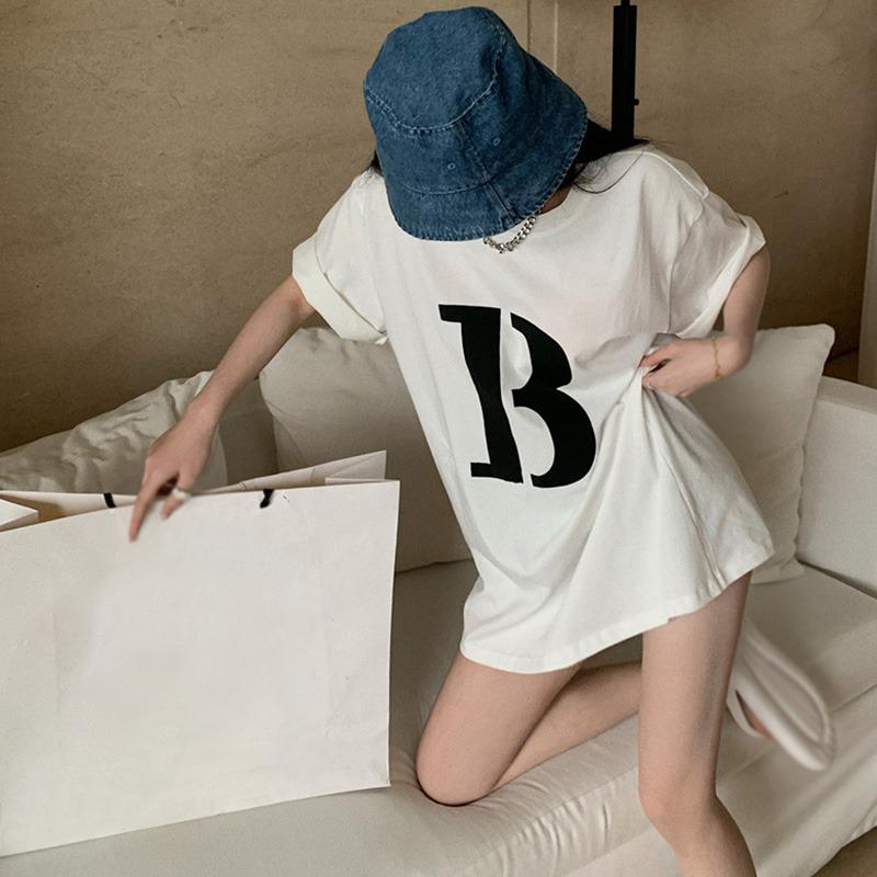 Women's  T-Shirt Letter Print Loose Casual