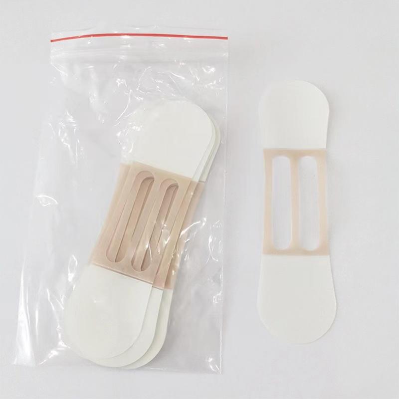 10 Stück Halslifting-Pflaster Wasserdicht Elastizität Unsichtbar Fältchen am Hals mildern Klebe-Sticker Facelifting-Tape Elastische Bänder