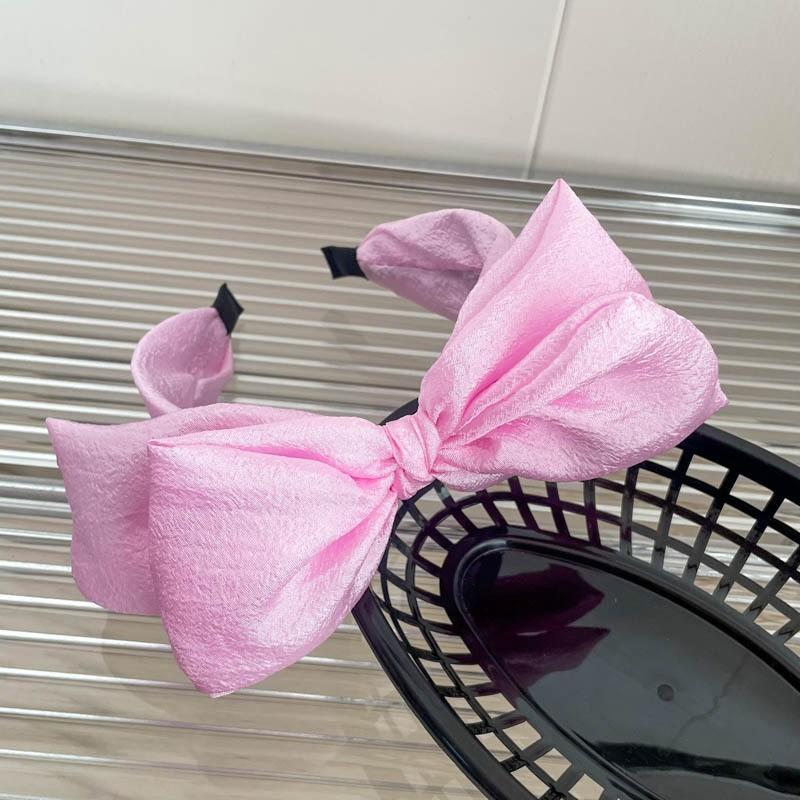 

Новая корейская повязка на голову с бантом для женщин, милая, с темпераментом, однотонная, с широкими полями, повседневные аксессуары для волос для девочек