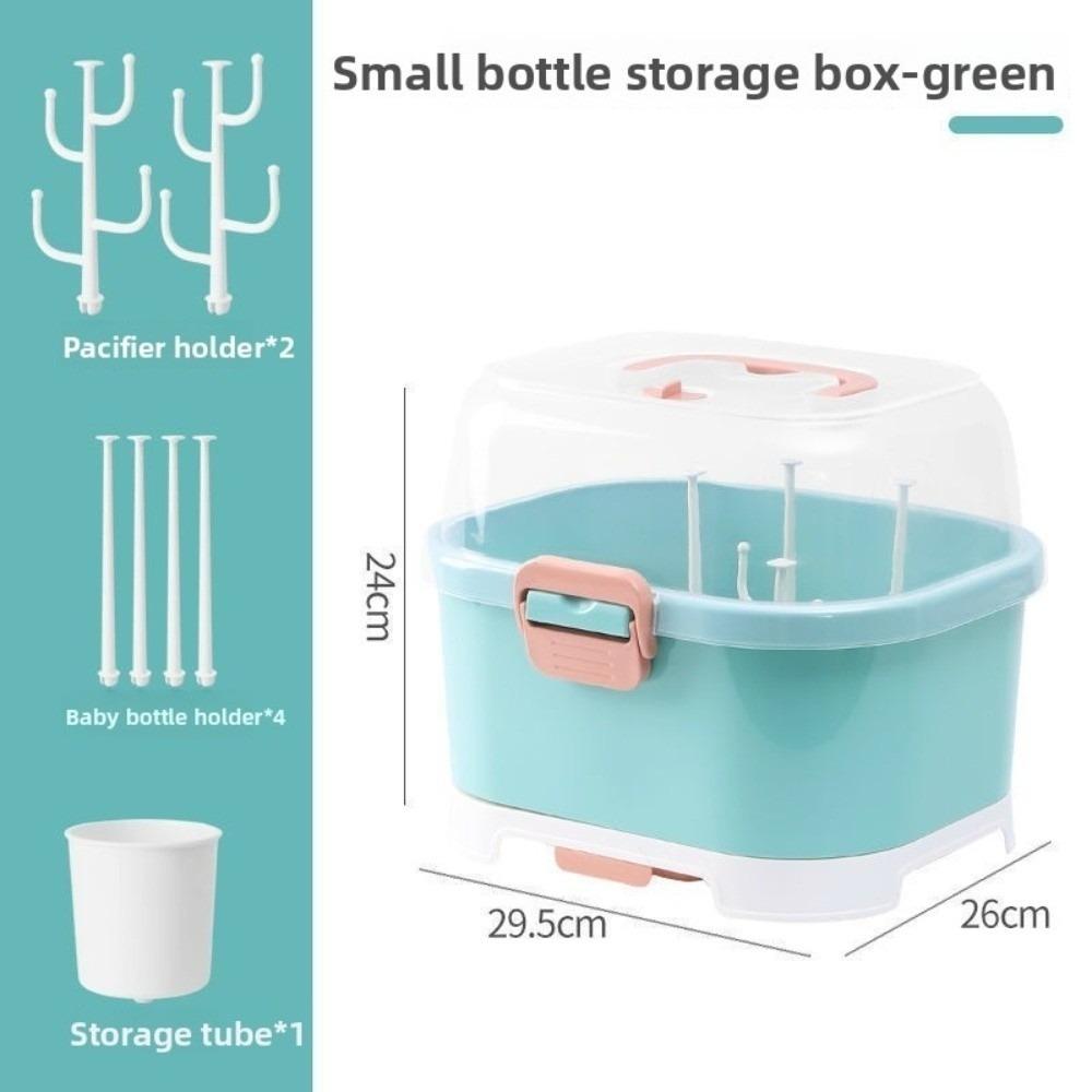 With Cover Nursing Bottle Storage Box Dustproof Baby Bottle Organizer Outdoor Travel
