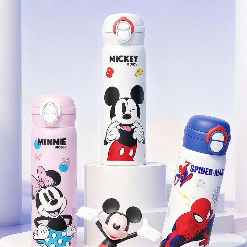 Mickey Mouse Kids Insulated Water Bottle With Straw Lock For School Portable Drinkware