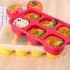 Multi Grid Soup Jelly Box Fruit Food Crisper Retain Freshness Silicone Rubber Complementary Food Freeze Storage Microwave Oven