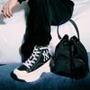 MLB Chunky High New York Yanker Anti-Slip Wear-Resistant High-Top Canvas Shoes Unisex Black Sneakers 32SHU1111-50L