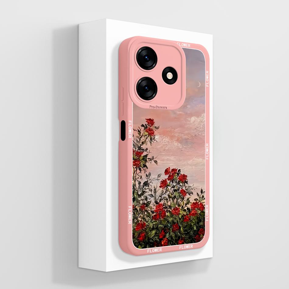 For Tecno Spark 10 Pro 10C Phone Case Cute Cartoon Patterns Anti Drop Back Cover For Tecno Spark10 Soft Liquid Silicone Housing