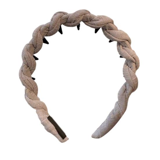 Kvinner Hårbøyle Twist Design Sklisikre Tenner Elastisk Hodebånd Lett Komfortabelt Stoff Hodebånd Hårtilbehør