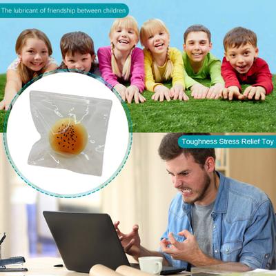 White Steamed Bun Squeeze Toy Stress Relief Slow Rising Egg Yolk Puff Sensory Toy Soft Stress Ball Stretchy Simulated Food Pinch Fidget Toy