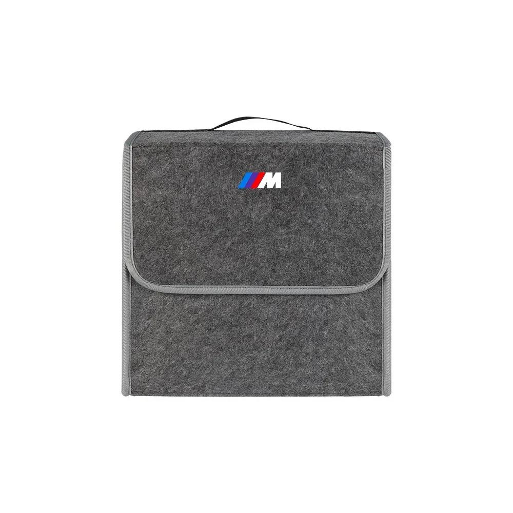 Car Trunk Storage Bag Leather Camping Box Collapsible Auto Emblem Organizer Accessories for BMW M Performance E36 E60 E90 E46 M5