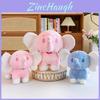 Adorabile Elefante Peluche Portafortuna In Morbidi Colori Blu E Rosa Perfetto Per Bambini E Regali di Compleanno