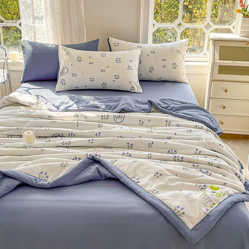 Bedruckte Sommer-Bubble-Baumwoll-Steppdecke