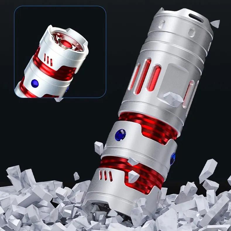 Mini Flashlight Portable TYPE-C Multifunction LED Aluminum Alloy Strong Light IPX45 Lighting Flashlight Camping Outdoor