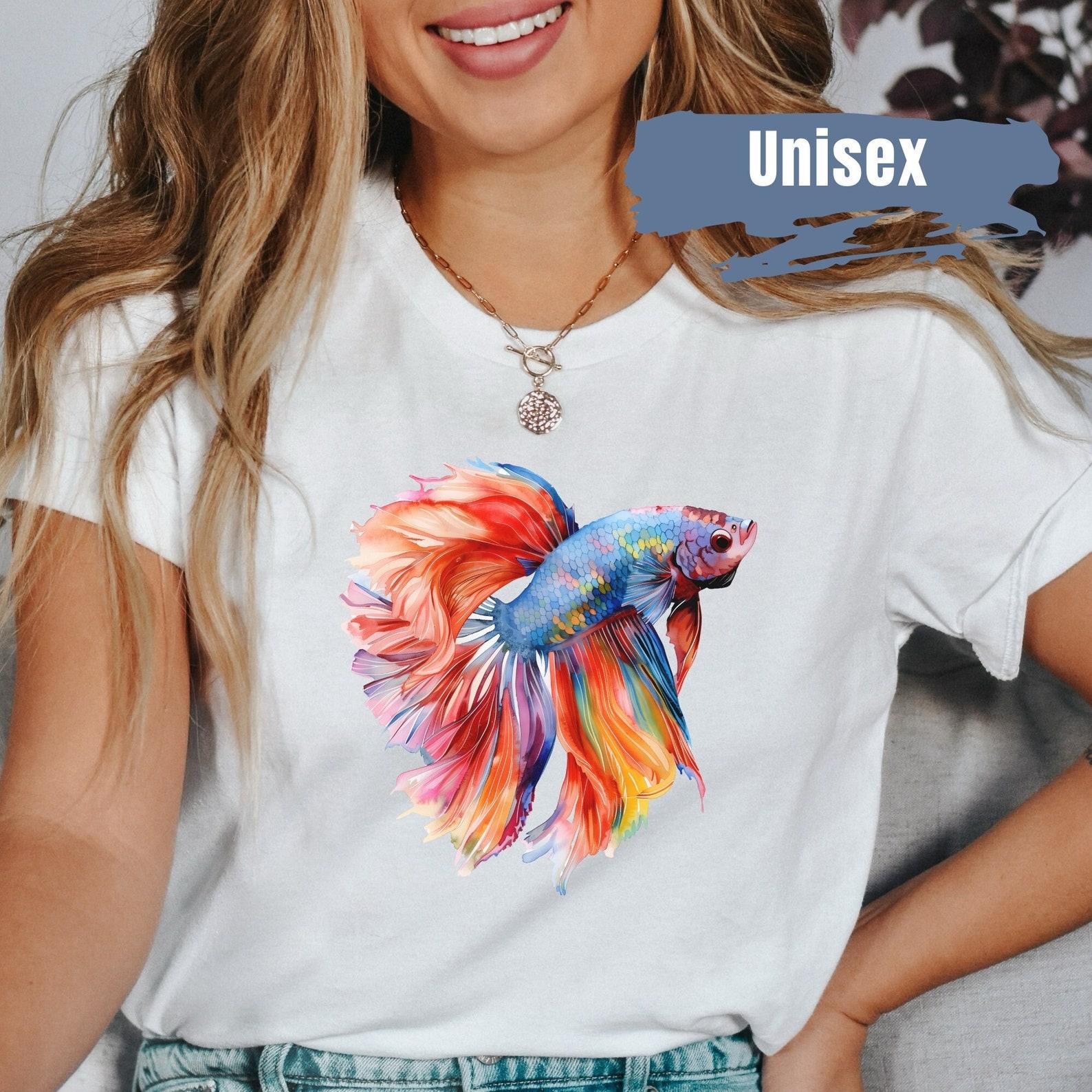 Betta Fish Vibrant Color Shirt | Fish Shirt | Siamese Fighting Fish | Fish T-Shirt | Aquarium Shirt | Pet Fish Lover | Beta Fish Lovers Gift M