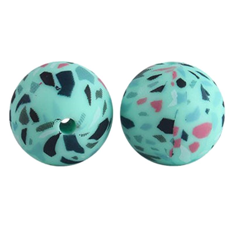 20 Stück Silikonperlen mit 15 mm Durchmesser Lebensmittelqualität Baby Beißringe Perlen Silikon BPA-frei für Halsketten Schnullerhalter