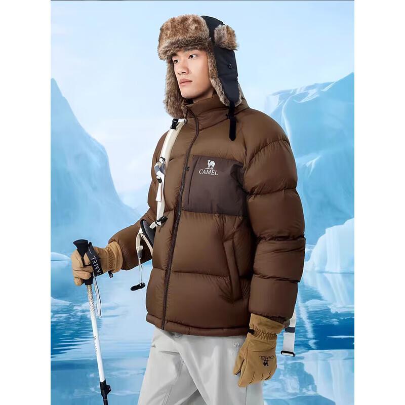 Camel Unisex Winter Outdoor Down Jacket L