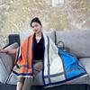 New Simple Korean Style Imitation Cashmere Scarf for Women Autumn and Winter Fashionable Design Niche Scarf Warm and Versatile Travel Shawl